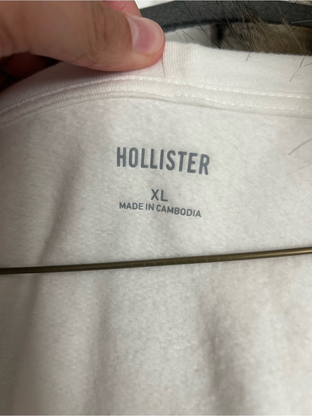 White Zip Hoodie with Faux Fur Trim - Picture 3 of 5